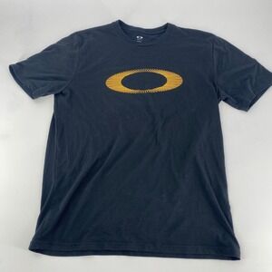 Oakley Mens Black Graphic T Shirt Regular Fit Crew Neck Size‎ L